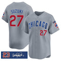 Colte Chicago Cubs #27 Seiya Suzuki Gray  'Ryne Sandberg Tribute' Vapor Limited V3 Stitched Jersey