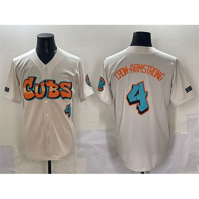 Colte Chicago Cubs #4 Pete Crow-Armstrong Cream  'Graffiti North Side Edition' Vapor Premier Limited Stitched Jersey