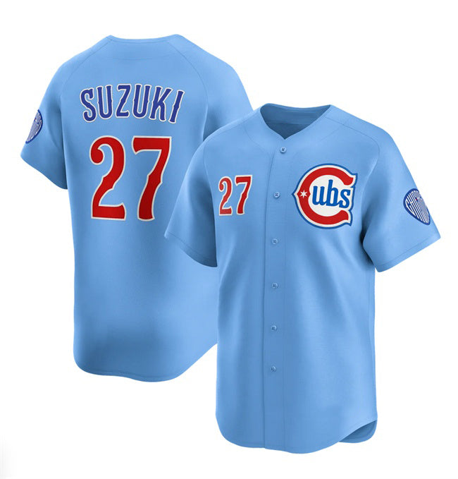 Colte Chicago Cubs #27 Seiya Suzuki Blue  2024-25 2nd Alternate Limited Stitched Jersey