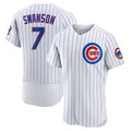 Colte Chicago Cubs #7 Dansby Swanson White  Home Stitched Flex Base Jersey