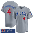 Colte Chicago Cubs #4 Pete Crow-Armstrong Gray  'Ryne Sandberg Tribute' Vapor Limited V3 Stitched Jersey