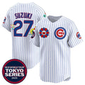 Colte Chicago Cubs #27 Seiya Suzuki White  2025 Tokyo Series Limited Stitched Jersey