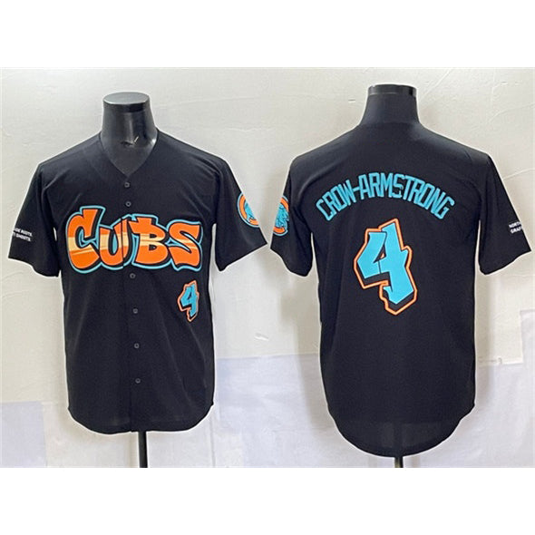 Colte Chicago Cubs #4 Pete Crow-Armstrong Black  'Graffiti North Side Edition' Vapor Premier Limited Stitched Jersey