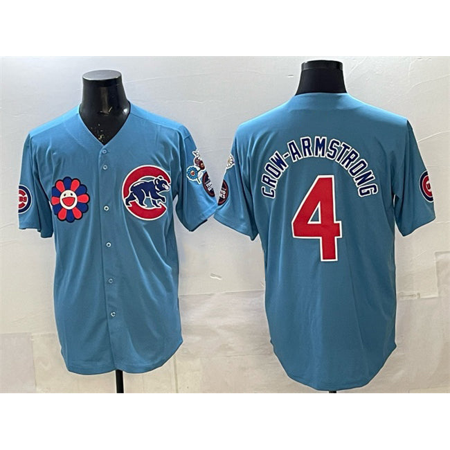 Colte Chicago Cubs #4 Pete Crow-Armstrong Blue  2025 Tokyo Series 2nd Alternate Limited Stitched Jersey 2