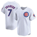 Colte Chicago Cubs #7 Dansby Swanson White  Home Limited Player Jersey
