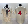 Colte Chicago Cubs #4 Pete Crow-Armstrong Cream  Field of Dreams Cool Base Stitched Jersey