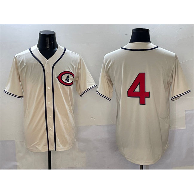 Colte Chicago Cubs #4 Pete Crow-Armstrong Cream  Field of Dreams Cool Base Stitched Jersey