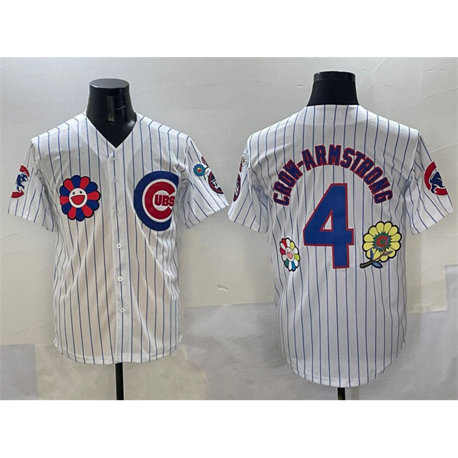 Colte Chicago Cubs #4 Pete Crow-Armstrong White  2025 Tokyo Series Limited Stitched Jersey