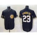 Colte Chicago Cubs #23 Ryne Sandberg Black  Gold 'Ryne Sandberg Tribute' Vapor Limited V2 Stitched Jersey