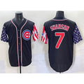 Colte Chicago Cubs #7 Dansby Swanson Black  2025 Independence Day Vapor Premier Limited Stitched Jersey