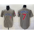 Colte Chicago Cubs #7 Dansby Swanson Gray  Limited Stitched Jersey
