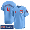 Colte Chicago Cubs #4 Pete Crow-Armstrong Blue  'Ryne Sandberg Tribute' Vapor Limited V3 Stitched Jersey